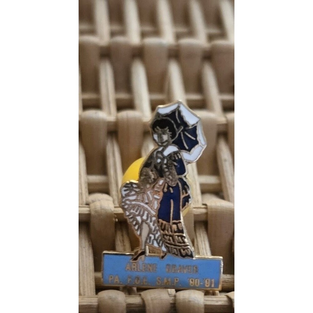 Vintage 1990-91 Arlene Graver PA FOE State Madam President Enamel Pin Eagles